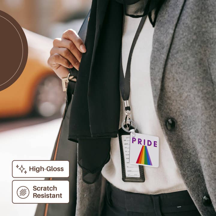 3dRose - Vente Porte-clés – unisexe - 3dRose, Image d'un arc-en-ciel avec le texte PRIDE, Porte-clés6