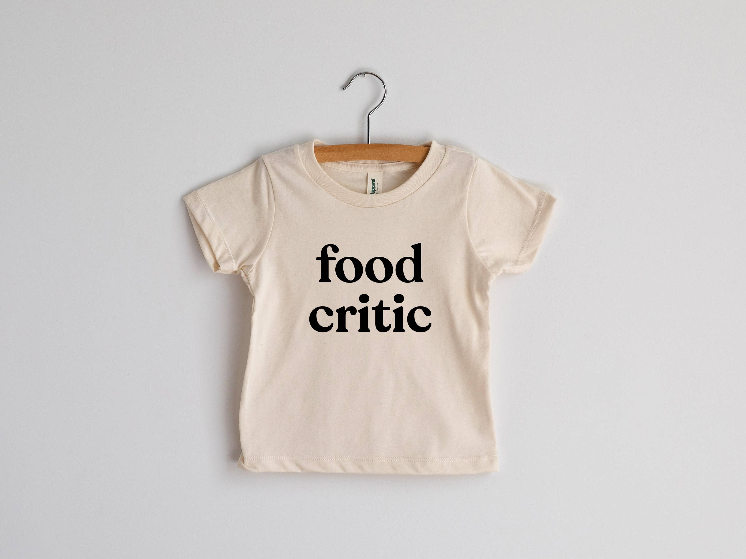 Gladfolk – wholesale Screen-printed t-shirt – Kids – Food Critic Cream Organic Baby & Kids Tee