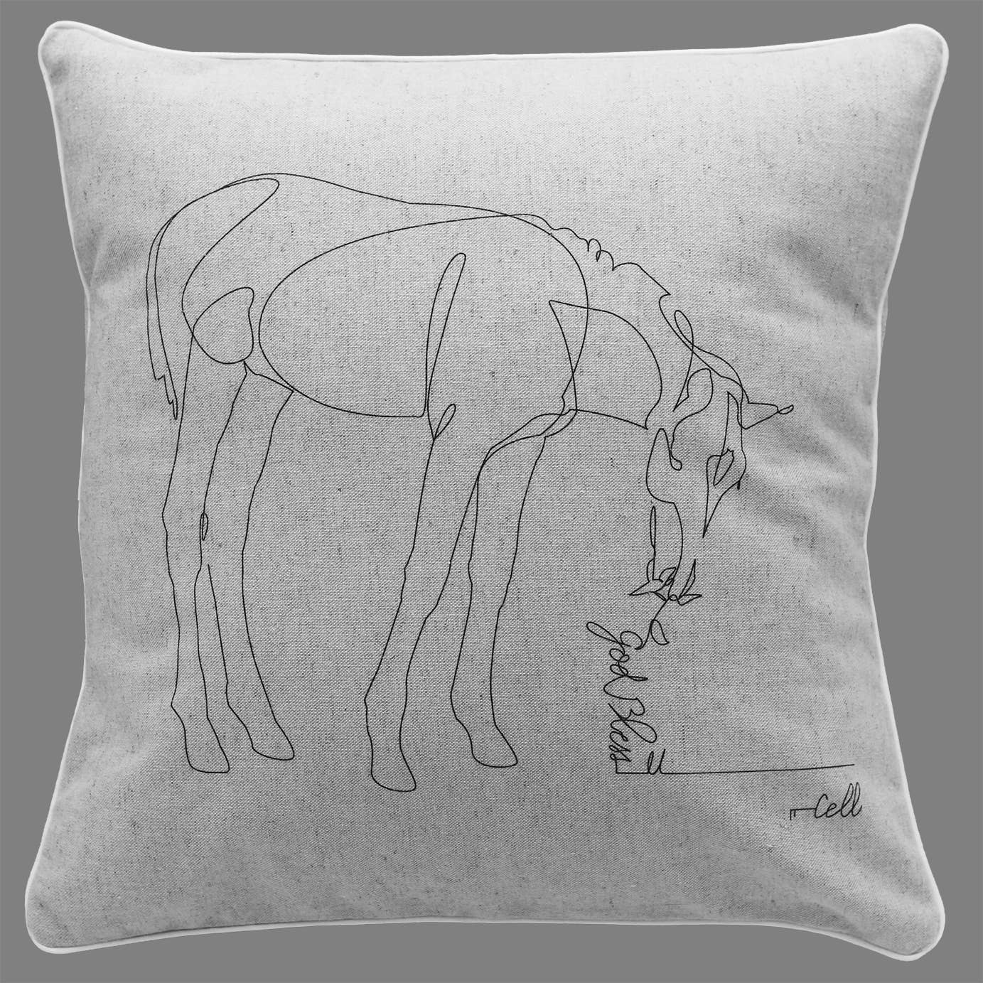 Cosette et les lys - Wholesale Throw Pillow Cover - God bless U — Textile art cover1