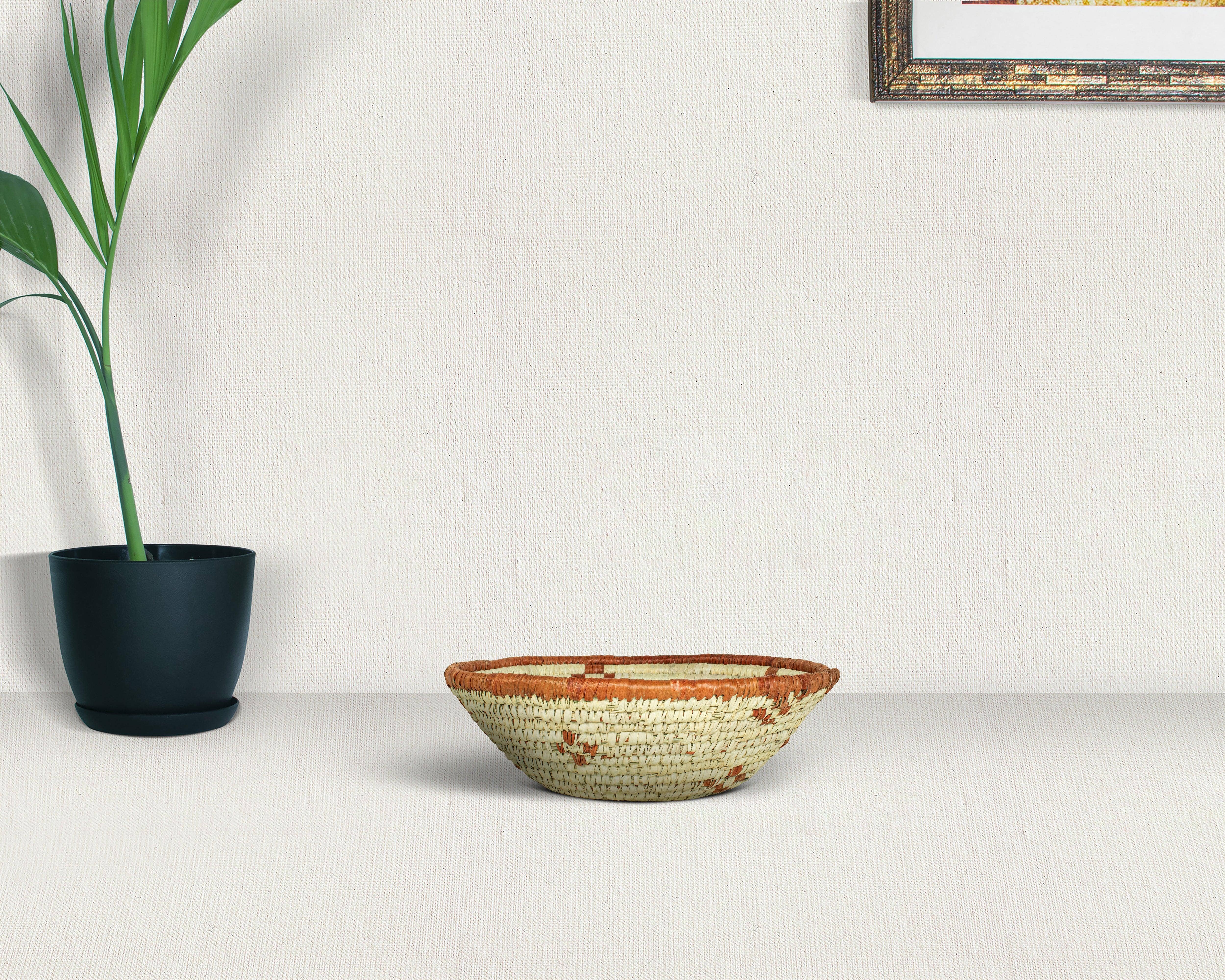 ArtisanalEmporiumLLC - Wholesale Basket - Handwoven Bowl Basket - Southwestern Basket - 8 inch dia6