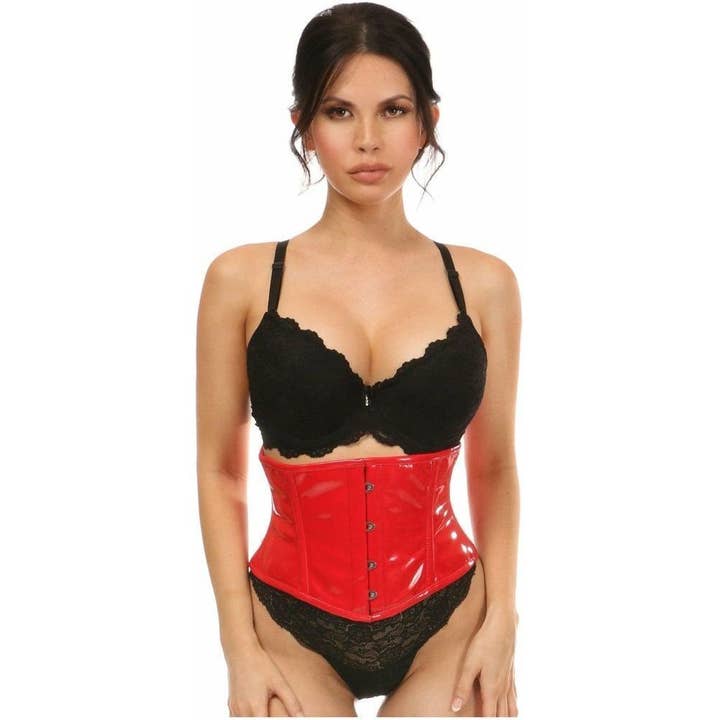 Lavish Red Patent Mini Cincher for wholesale by Daisy Corsets