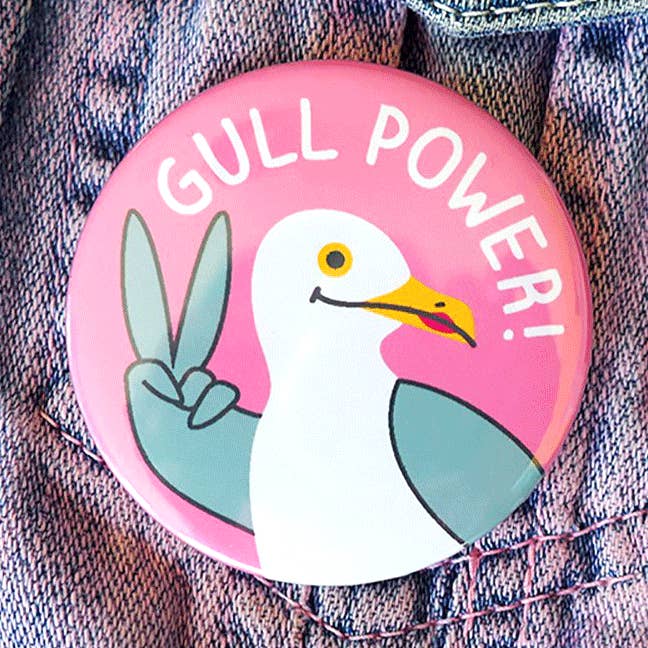 hello DODO - Wholesale Lapel Pin/Button - Gull Power Badge0