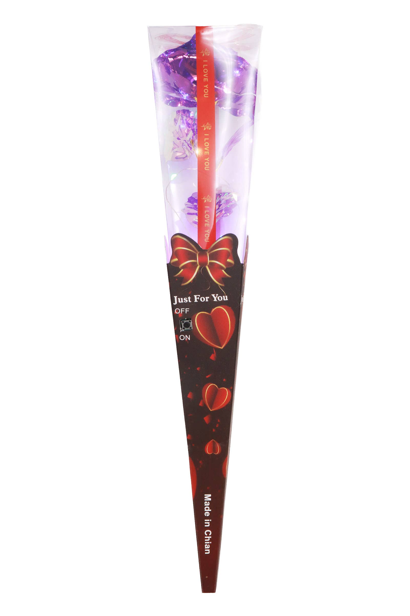 ASSORTED Shiny Metallic Galaxy Rose Light-up Gift Box for wholesale on Faire14