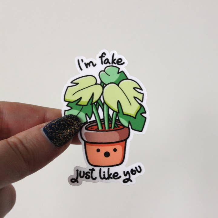 x The Fancy Firefly - Wholesale Sticker - Ik ben nep, net als jij plant - Waterdichte uitgesneden sticker3