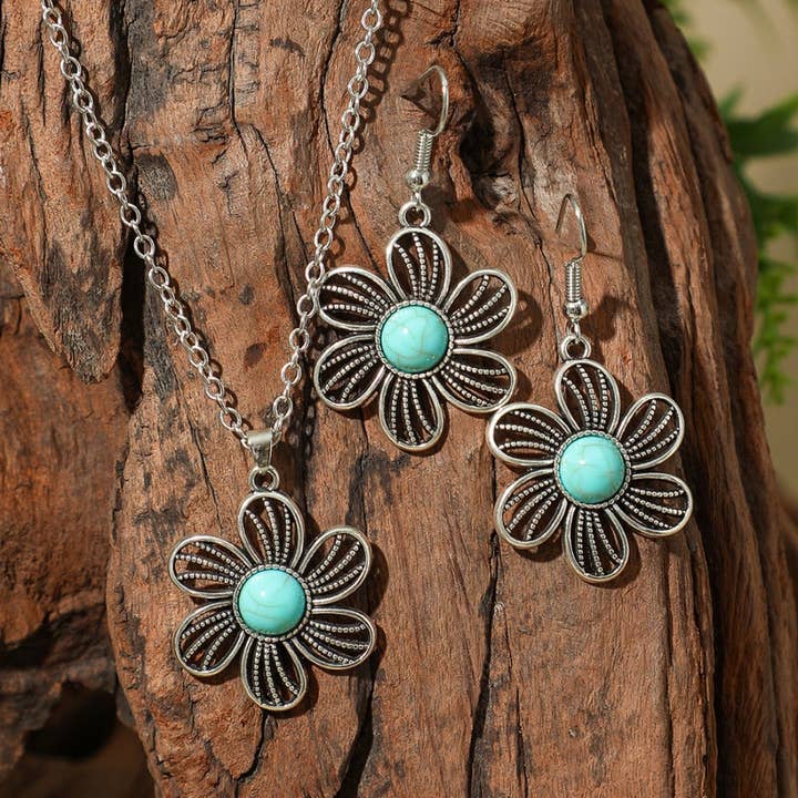 Magia Design - Wholesale Jewelry Set - Bohemian Turquoise Necklace and Earring Set