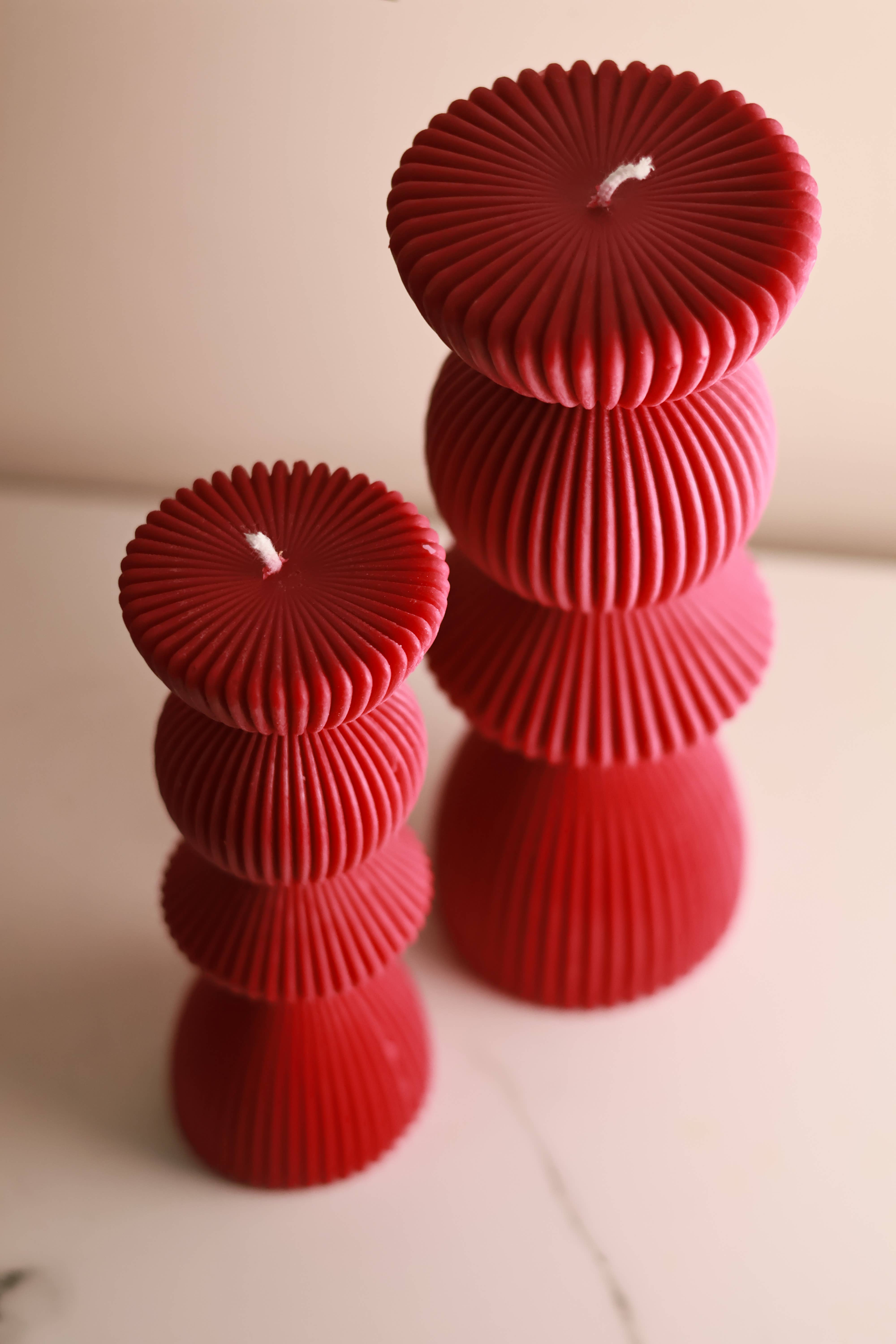 Agaboo Candle - Vente Bougies originales - Bougies à piliers côtelés surdimensionnées en deux tailles10