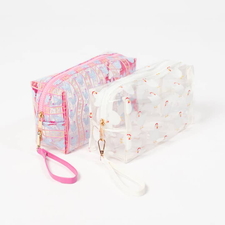 American Farm Company - Wholesale Make-up tas/toilettas - Witte Kip Transparante Cosmetische Tas - Klein3