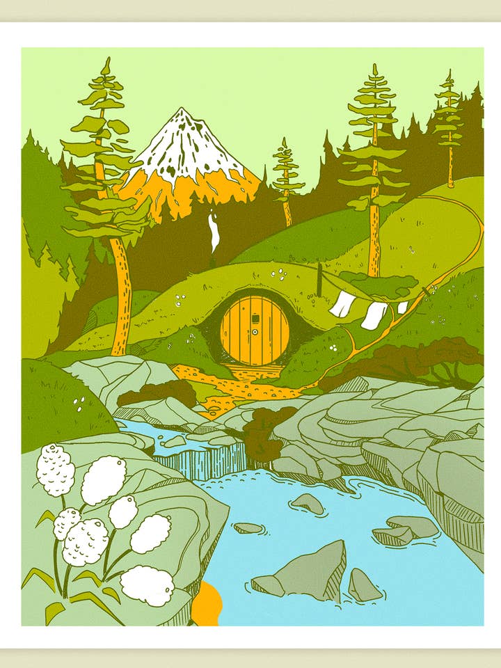 Mountain Hobbit Home Print for wholesale by Odd Hare Goods