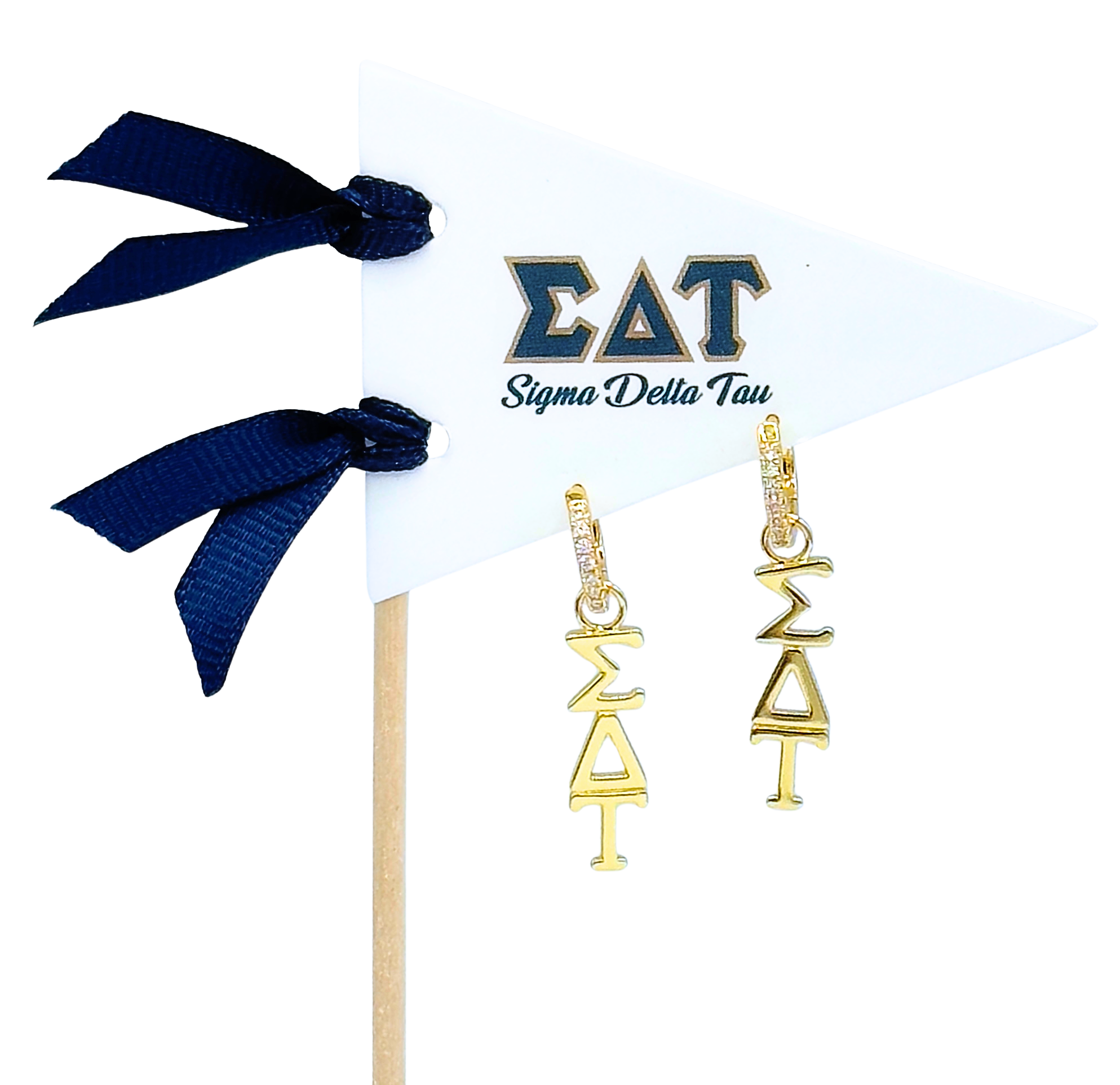 Color Shout - Vente Petits anneaux - Boucles d'oreilles créoles E208 avec lettres grecques de sororité21