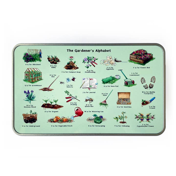Yeti Cards & Gifts - Wholesale Decorative box - The Gardener's Alphabet Storage Tin4