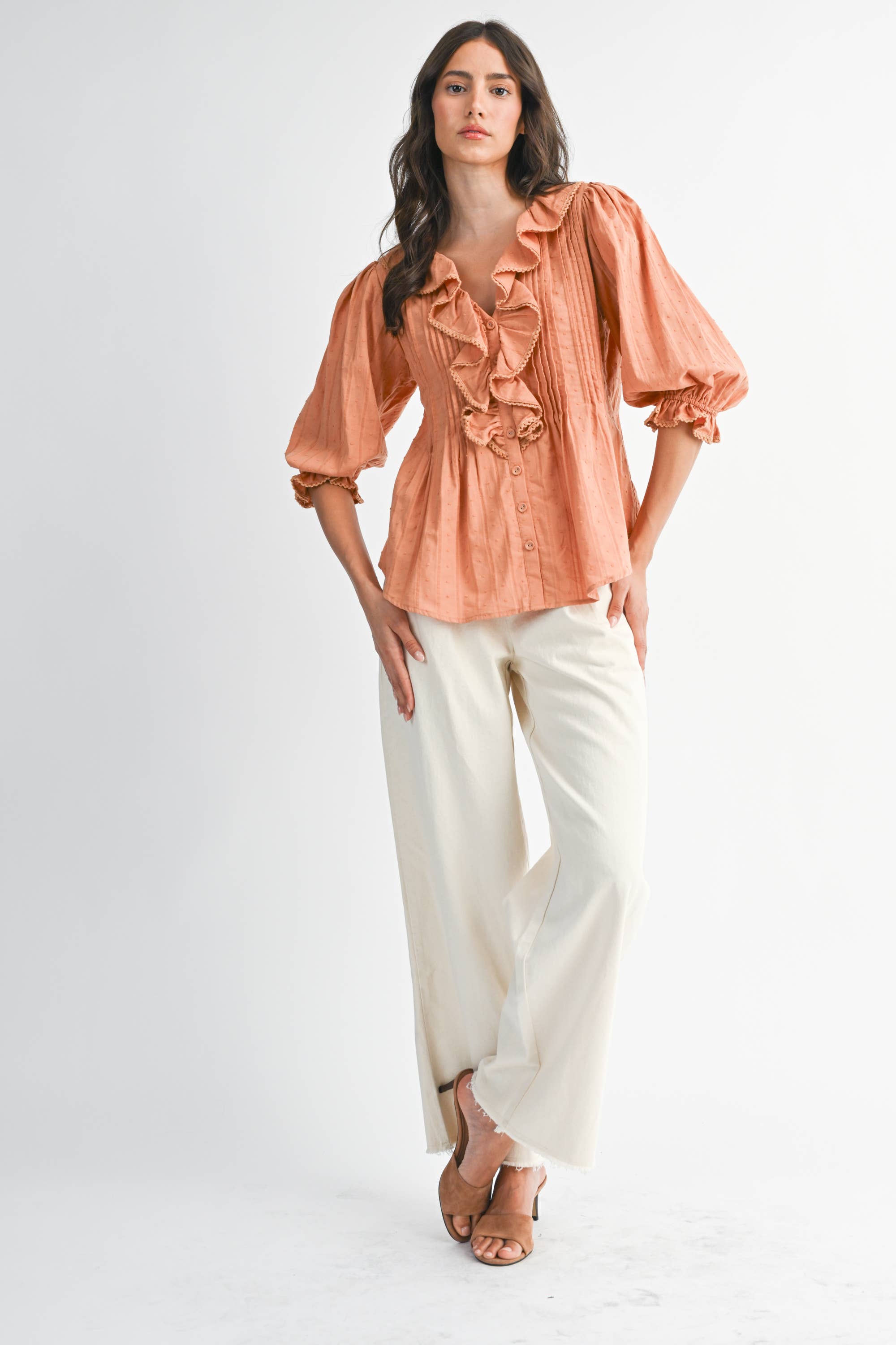 Camellia - Wholesale Blouse - Women's - FLOWING RUFFLED BLOUSE6