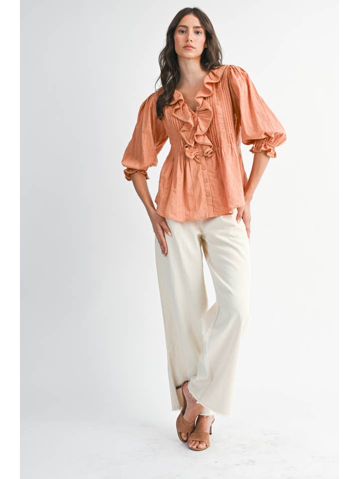 Camellia - Wholesale Blouse - Women's - FLOWING RUFFLED BLOUSE6