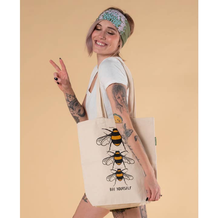 Soul Flower - Wholesale Tote bag – Unisex - Bee Yourself Eco Tote Bag2
