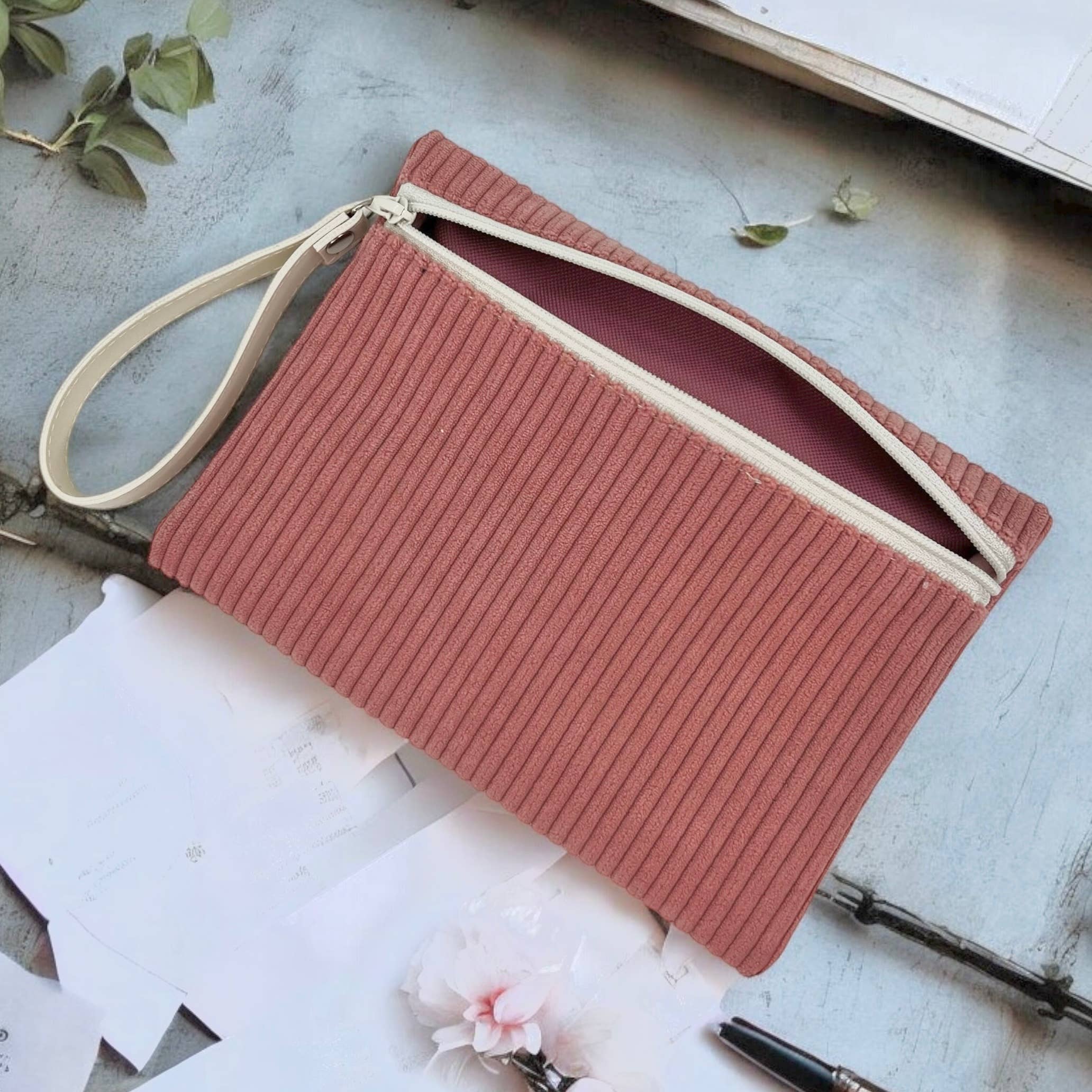 Emmanuel Création – wholesale Påse - Dam – Pochette M i rosa manchester1