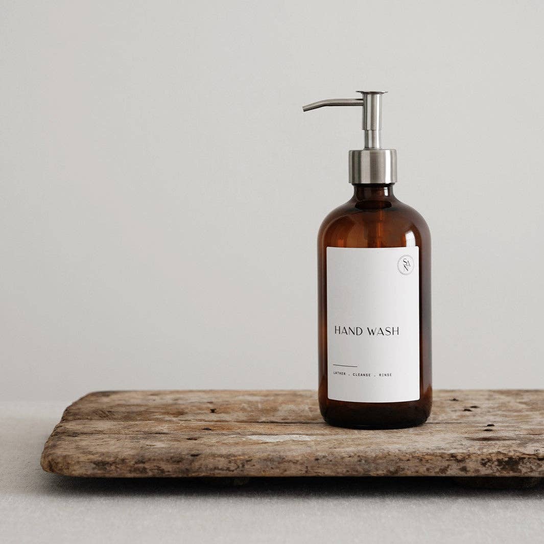 So At Nature – wholesale Soap dispenser – Luxury Amber Glass Pump Bottle 500ml (Lux) - So At Nature3