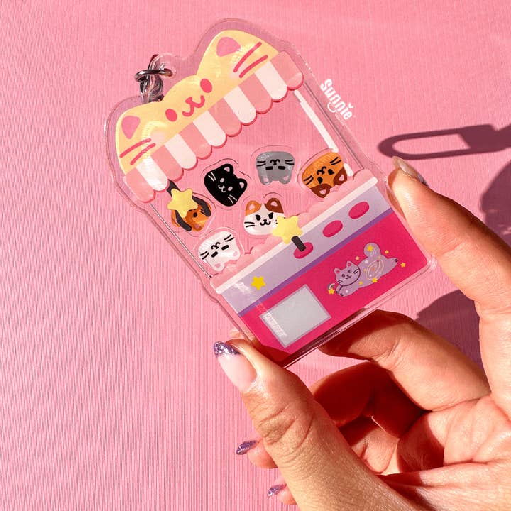 Sunnie Creative - Wholesale Keychain - Women's - Cat Claw Machine Shaker Acrylic Keychain