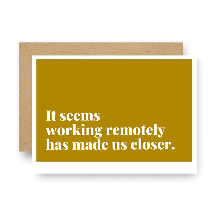 Det verkar arbeta på distans har gjort oss närmare inhägnad kort för wholesale av Careerlog