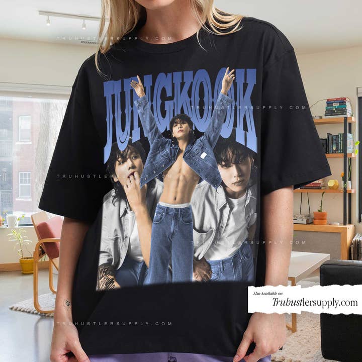 TheKingShirt - Wholesale T-Shirt (Graphic) - Women's - Jungkook BTS Kpop Shirt Vintage JK Retro Graphic 90s Tee1