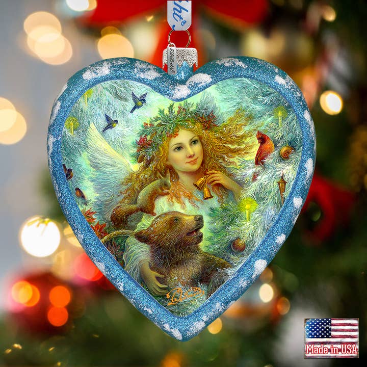 Christmas Bells Glass Ornament, handpainted LE by G.DeBrekht for wholesale by G.DeBrekht Artistic Studios