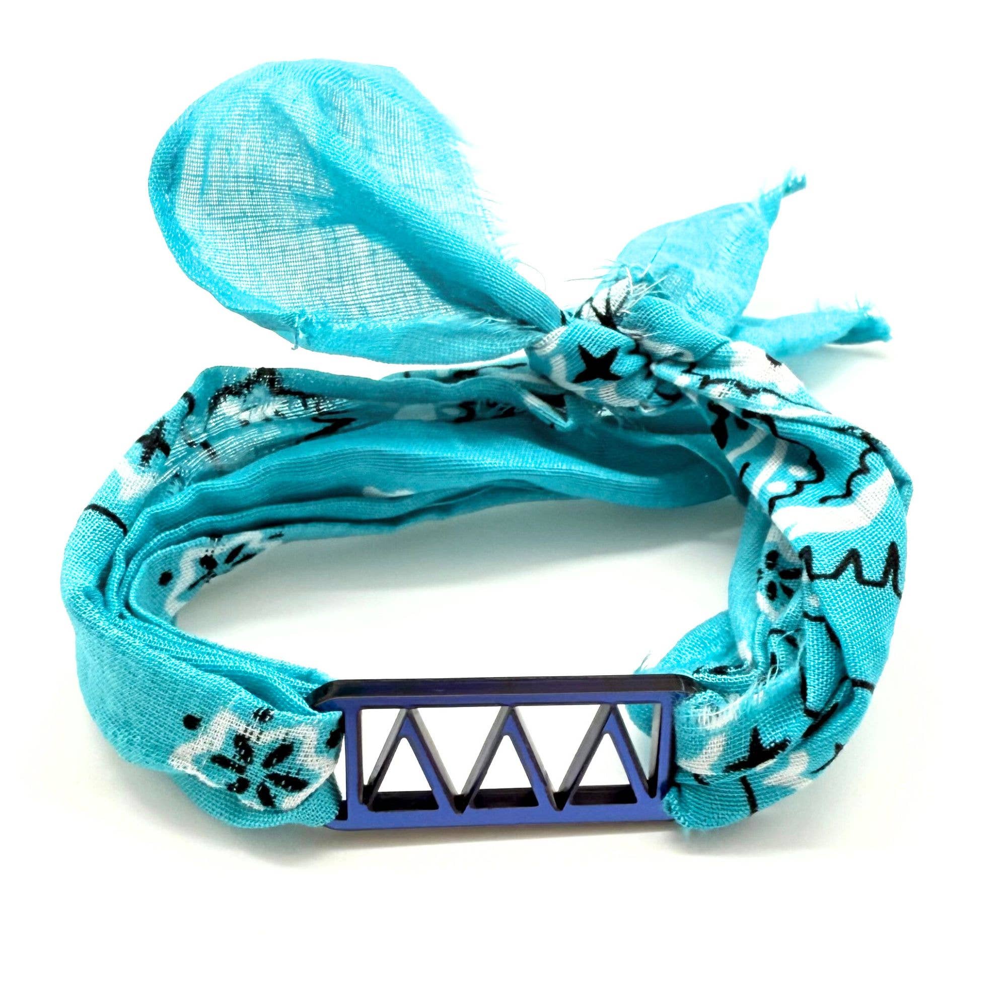 Sarahndipity Shop - Wholesale Bandana - Women's - Bandana Wrap w/ Sorority Acrylic Slide 3