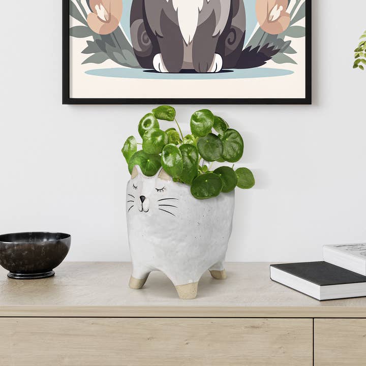 HomArt - Wholesale Plant Pot - Cat Cachepot, Ceramic2