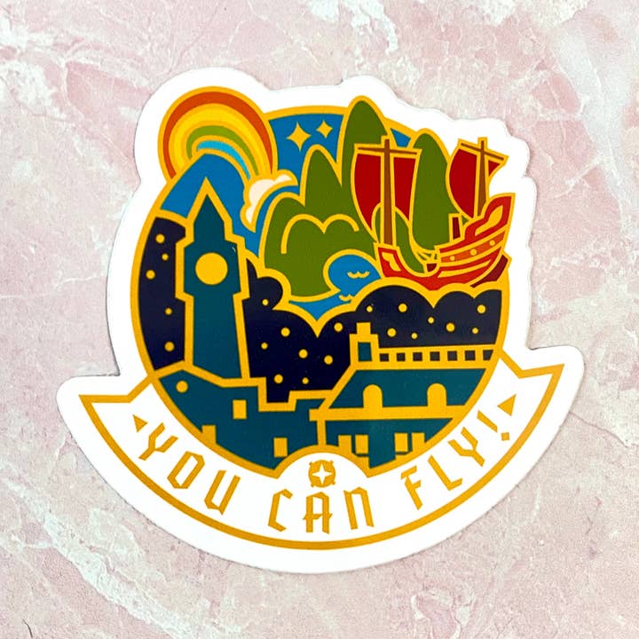 Peter Pan sticker for wholesale by Charmed & Cozy