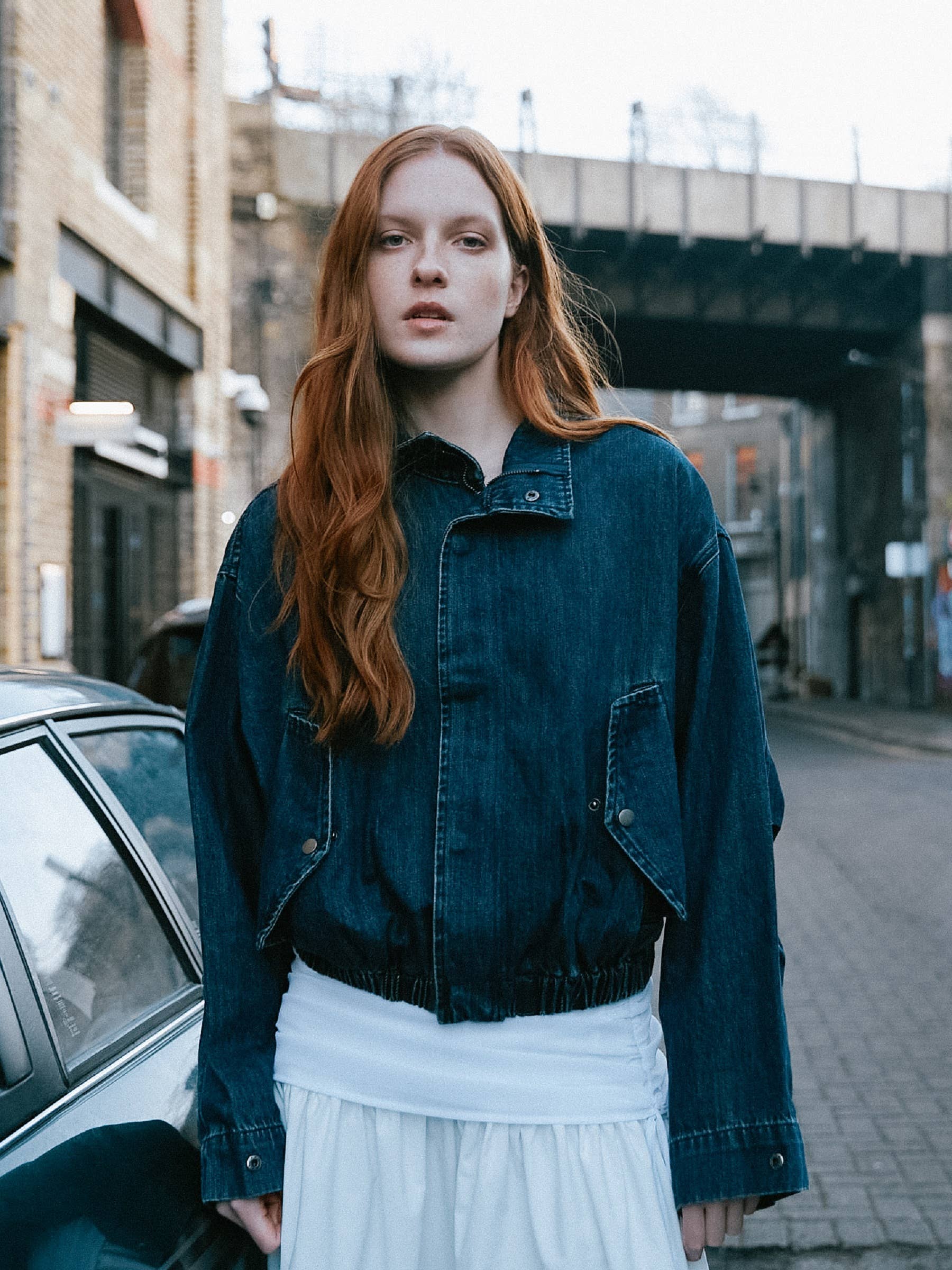 SteelBlue ONE BY CUBIC Funnel Neck Denim Jacket for wholesale on Faire6