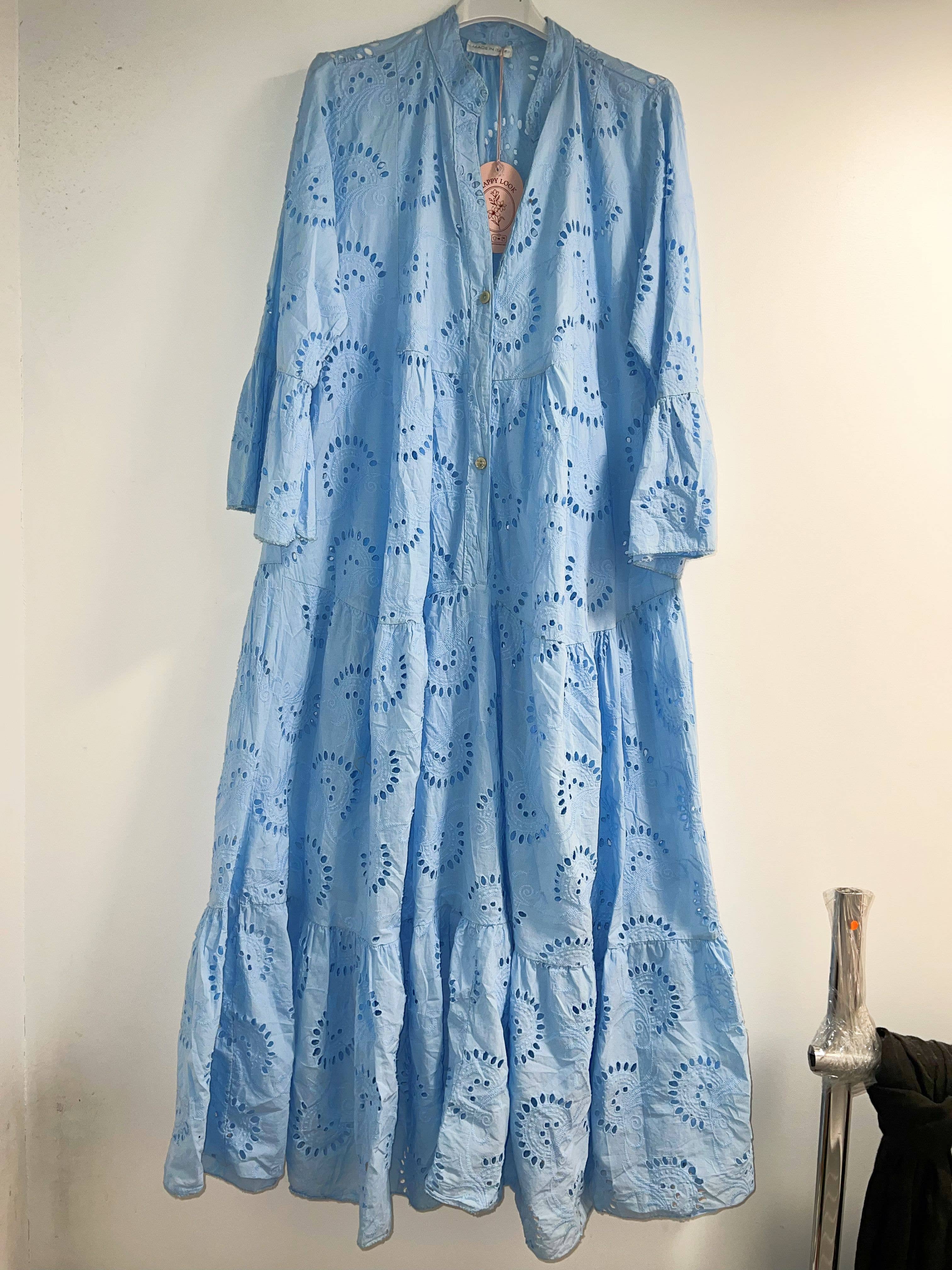 Happy look - Vente Robe – femme - Longue robe en broderie anglaise 22