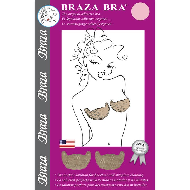 Beige Braza Backless, Strapless, Stick-On Bra for wholesale on Faire
