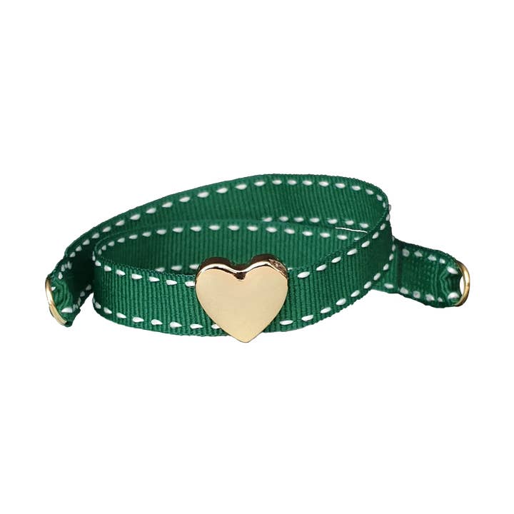 GREEN GOLDEN HEART BRACELET for wholesale by Smartever Srl