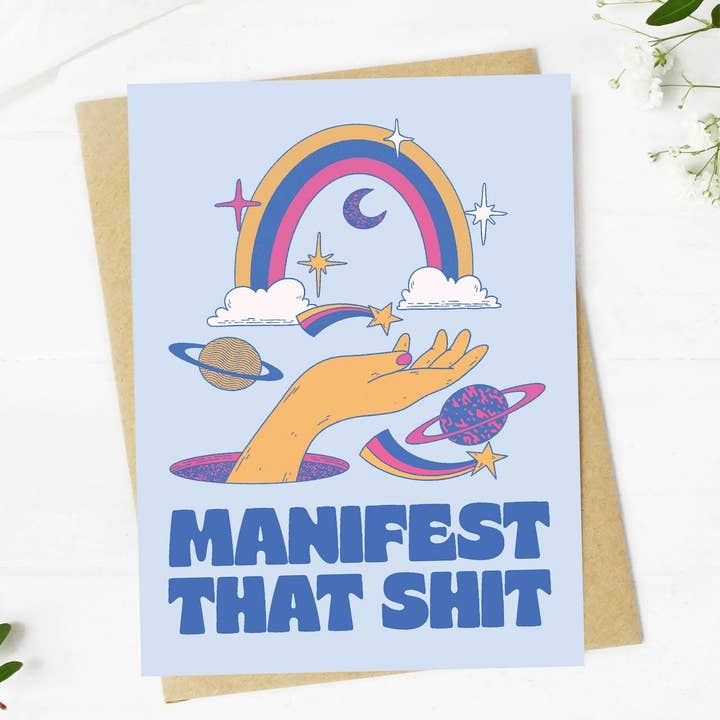Big Moods - Wholesale Encouragement Card - "Manifest That Sh*t" Greeting Card3