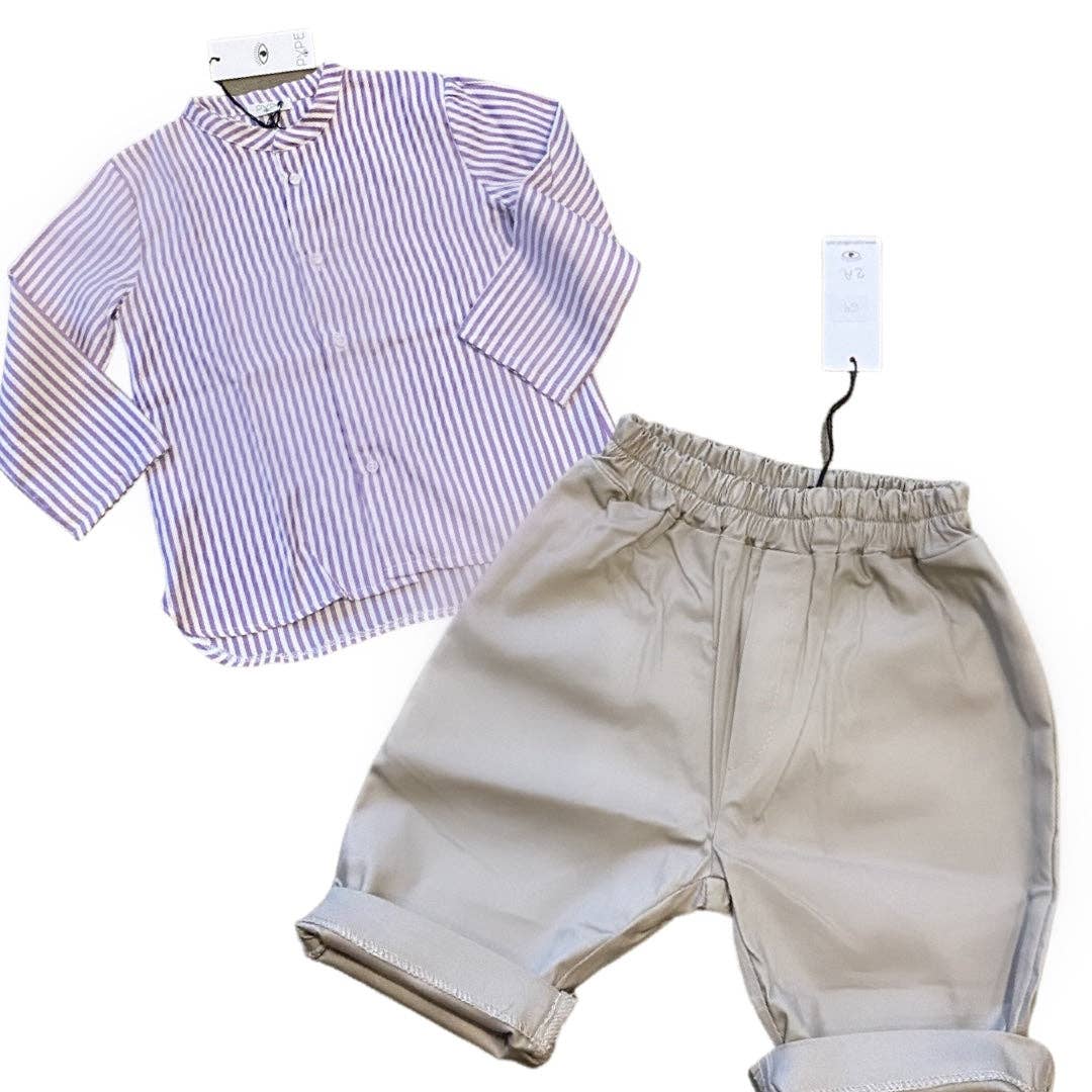 Beige Roma gambardinbyxor 100% bomull för wholesale på Faire0