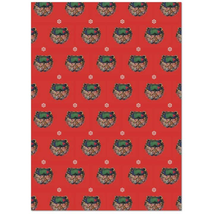 "Winter Bear Red Wrapping Paper" – Cozy & Festive Gift Wrap for wholesale by Lilybart LLC