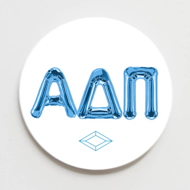 Alpha Delta Pi Greek Balloon Button - 3.00 inch for wholesale by Good Vibez Collegiate