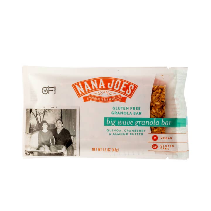 Big Wave Bar: Quinoa, Cranberry & Almond Butter for wholesale by Nana Joes Granola