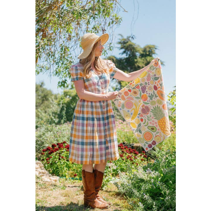 Lili Arnold – wholesale Tea towel – Organic Cotton Tea Towel - Fruit Basket9