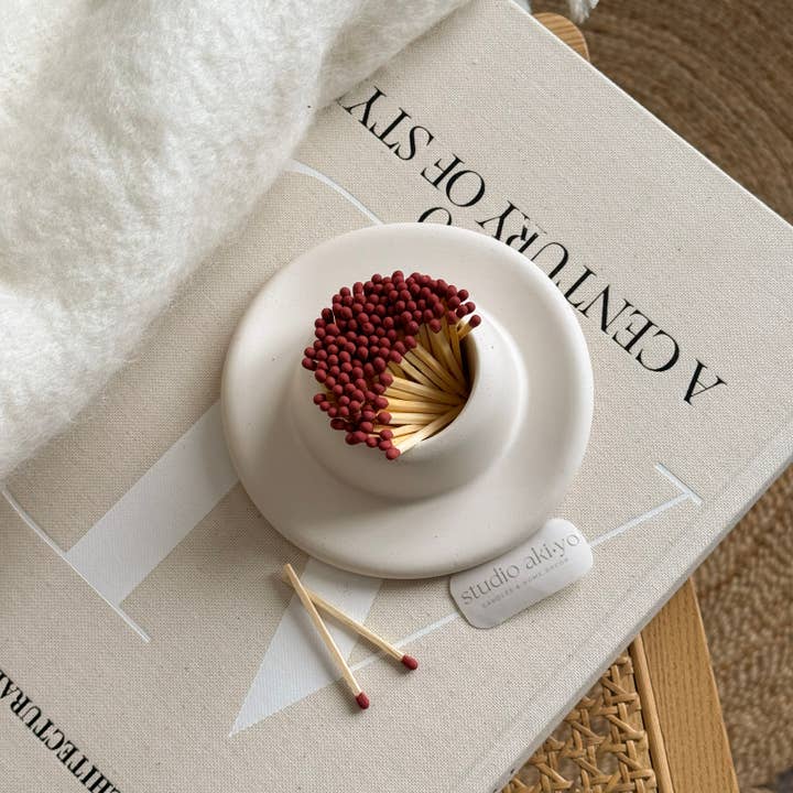 Cream White Cowboy Hat Matchstick Holder Striker | Cute Cowgirl Decor for wholesale on Faire1