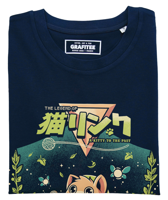 Navy Cat Link T-shirt - Zelda Video Games Cat Designer T-shirt for wholesale on Faire1