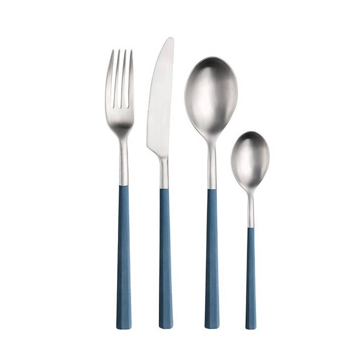 Hive bestiksæt i rustfrit stål med blå skaft for engroshandel hos Pintinox