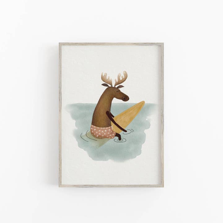 Surfing Wall Art, Waiting For The Set Print for wholesale by Urchin Bay
