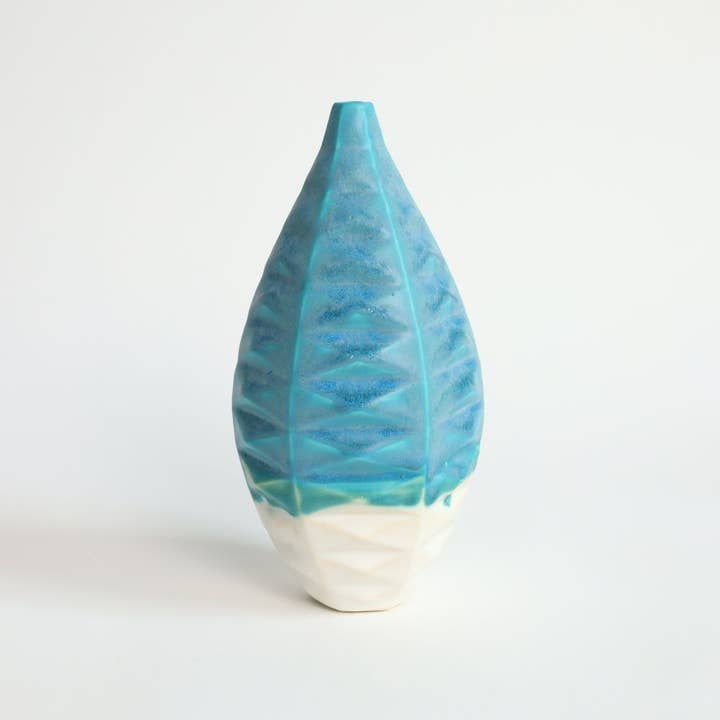 Patterned Vessels Medium Bottle Mediterranean Sea for wholesale by By Alejandra Design