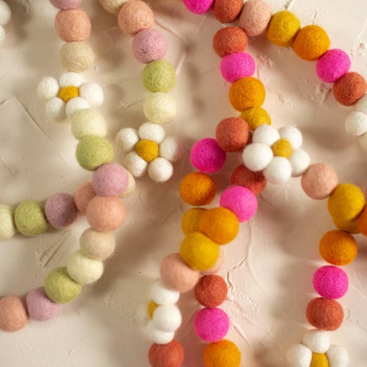 Joy Felts - Vendita all'ingrosso Bandierine/Ghirlande - Ghirlanda primaverile a catena con margherite1