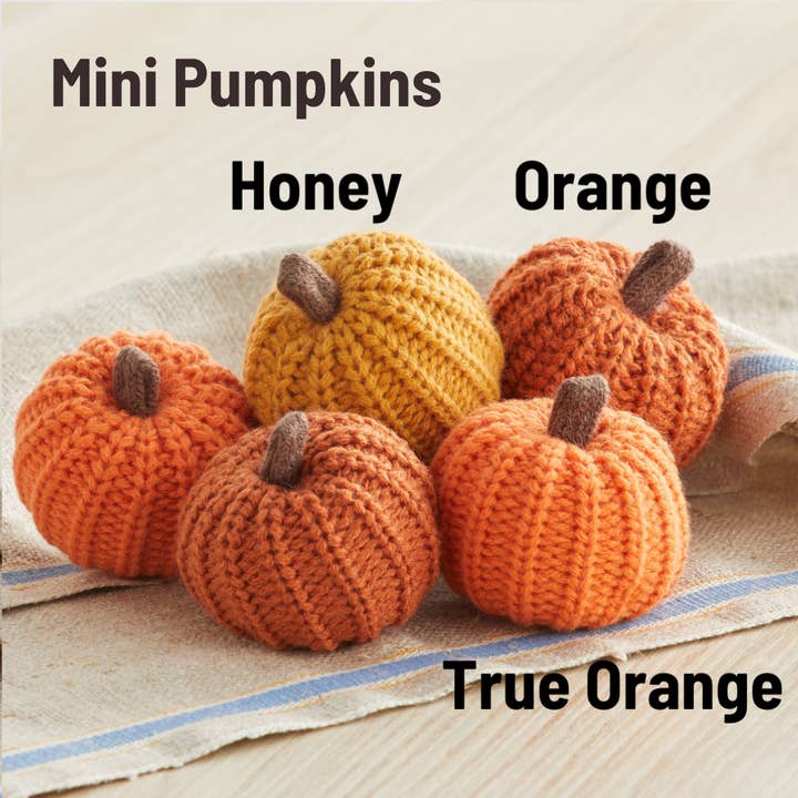 Your Heart's Content - Wholesale Decorative Tabletop Object - Colorful Knit Pumpkin Fall Home Decor, Thoughtful Gift, Best
