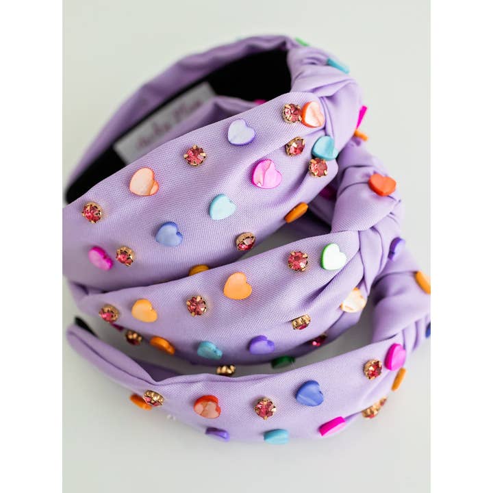 Pärlbroderat Hårband - Lavendel Kärleksutbrott för wholesale av Cheeky Plum