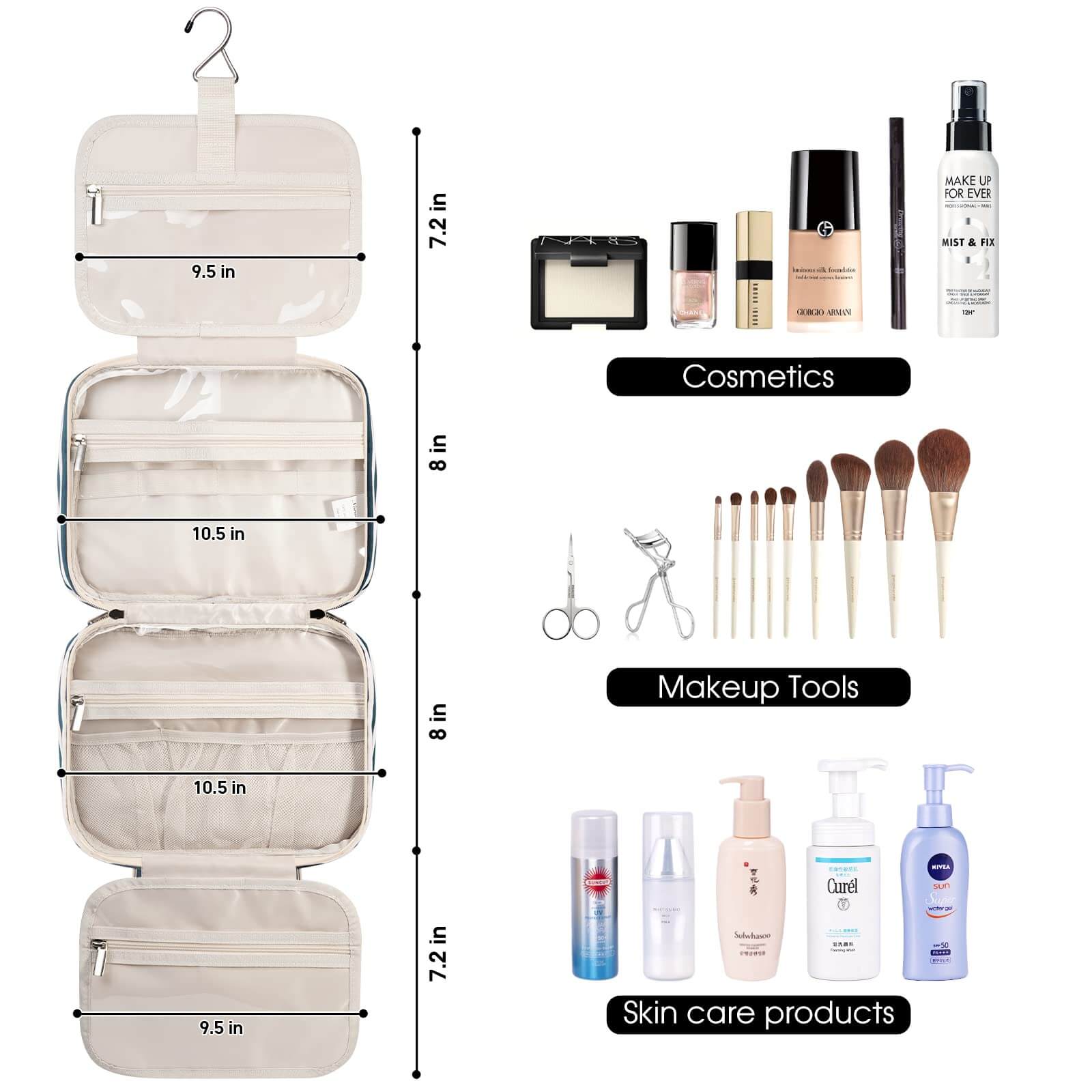 wandf – Großhandel Schmink-/Kosmetiktasche – Hängender Kulturbeutel für Frauen Reise-Make-up-Tasche70