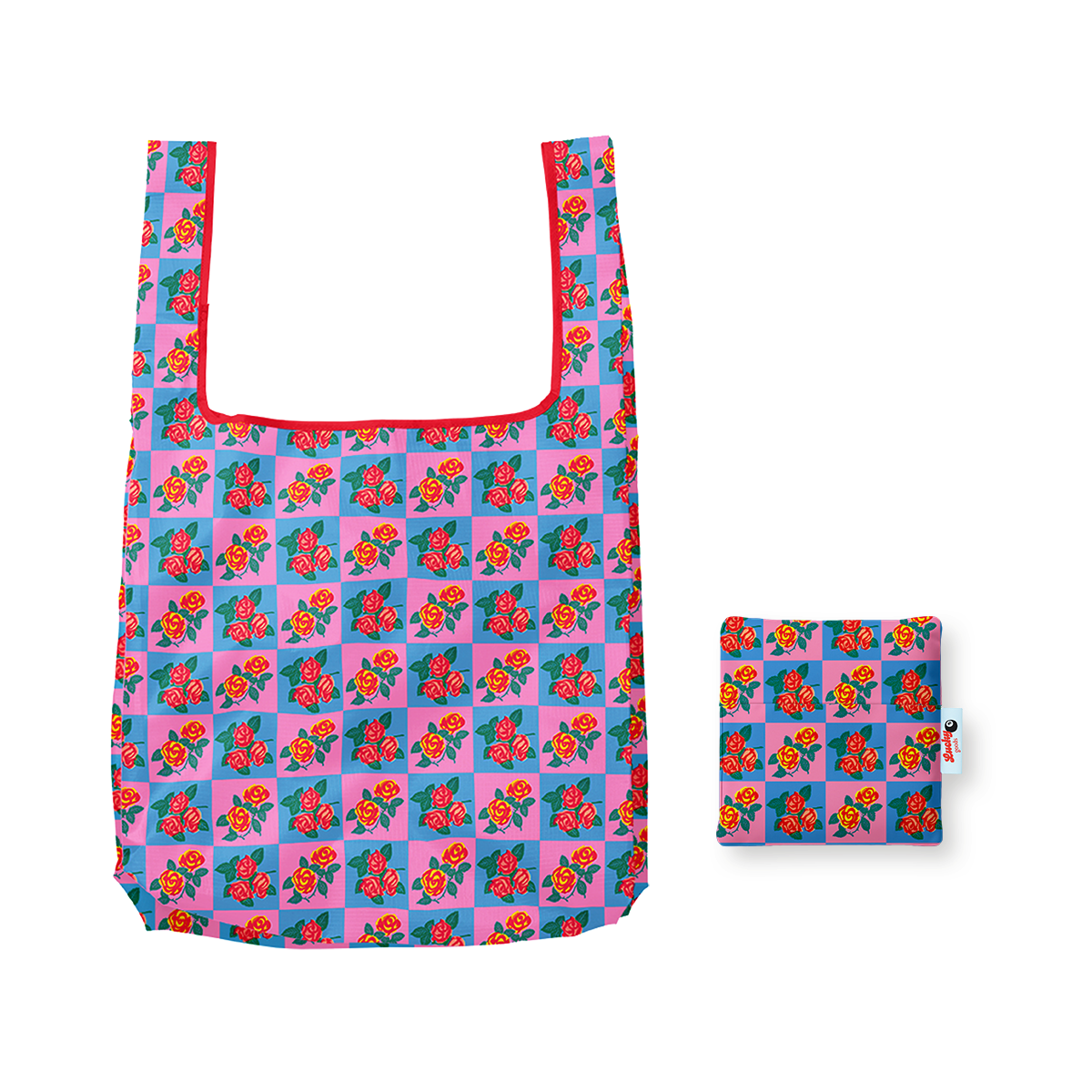 Lucky Goods Paper - Wholesale Tote Bag - Women's - Charming Florals Foldable Nylon Tote2