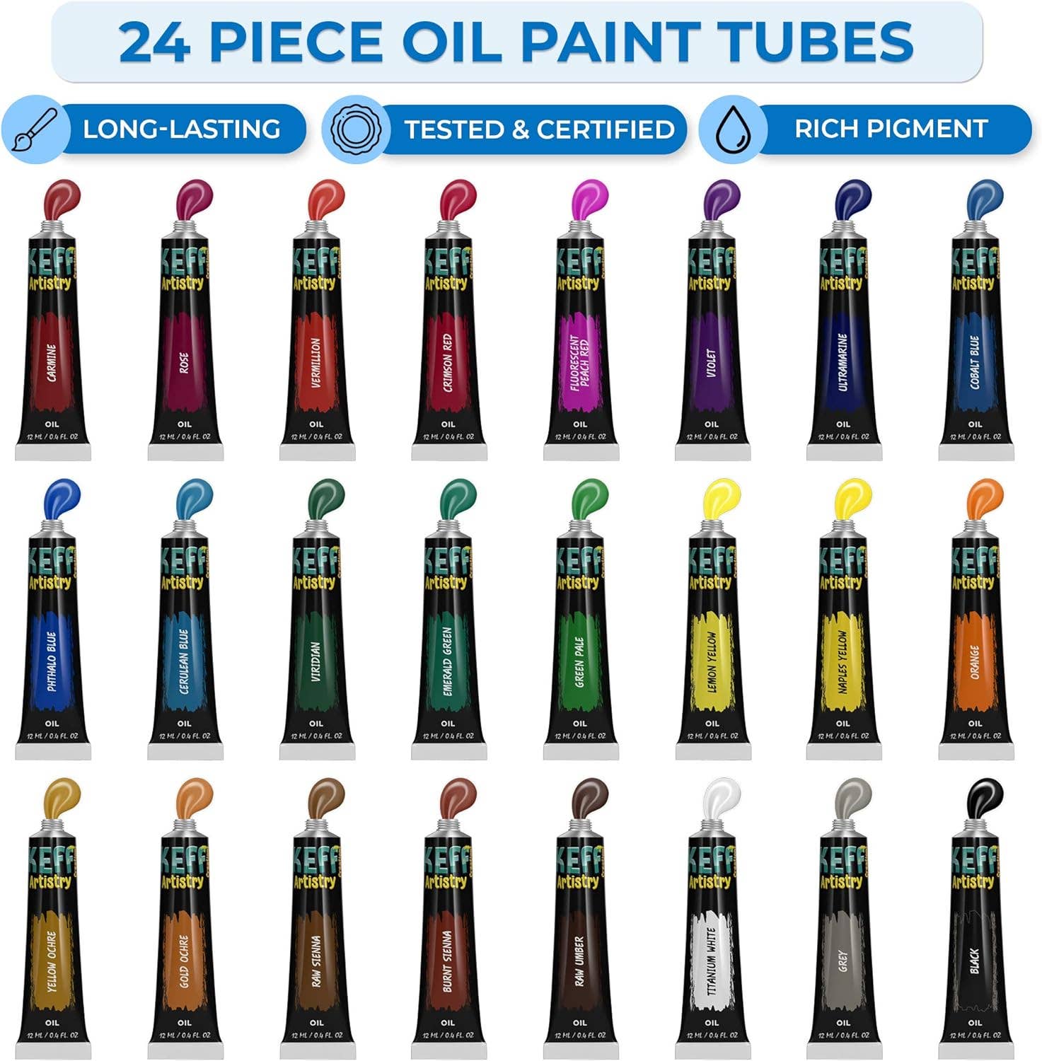 Keff Creations – wholesale DIY craft kit – Oil Paint Set for Adults & Kids - Oil Based Paints and more2