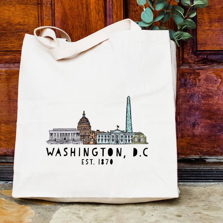 Moonlight Makers - Wholesale Tote Bag - Unisex - Washington, DC Skyline - Colorful Tote Bags - D.C.2