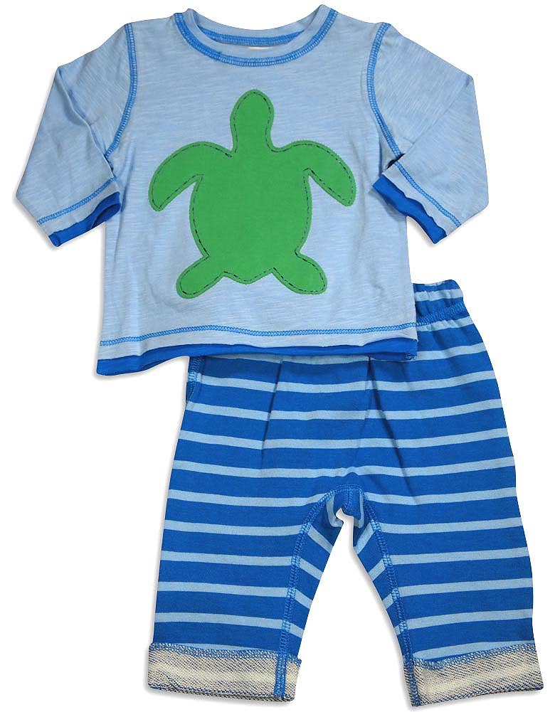 Eastern Off Price - Vendita all'ingrosso Completo top e pantaloncini - Bambini - Pepper Toes - Set di pantaloni tartaruga a maniche lunghe per neonato0