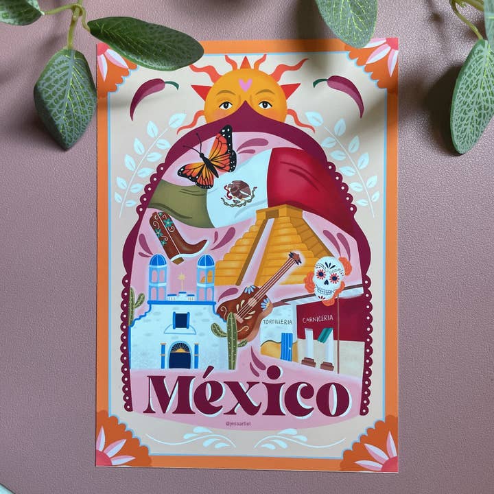 Jessartlet Illustrations - Wholesale Art Print - Mexico Lindo1